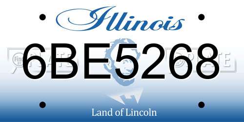 6BE5268 Illinois License Plate