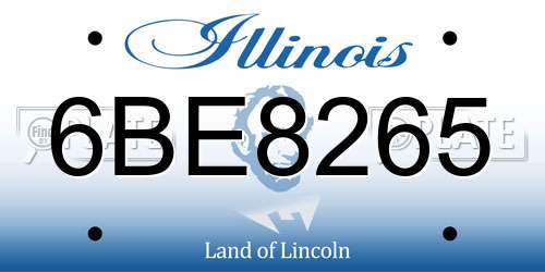 6BE8265 Illinois License Plate