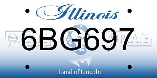 6BG697 Illinois License Plate