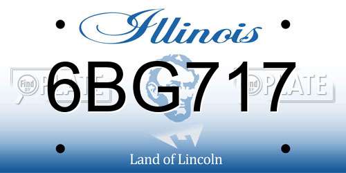 6BG717 Illinois License Plate