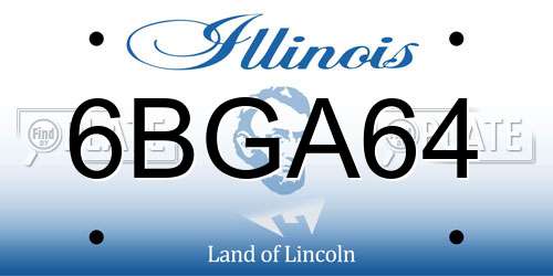 6BGA64 Illinois License Plate