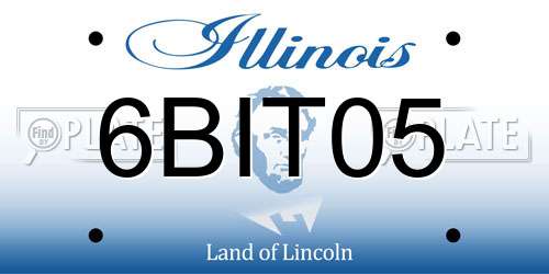 6BIT05 Illinois License Plate