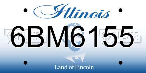 6BM6155 Illinois License Plate