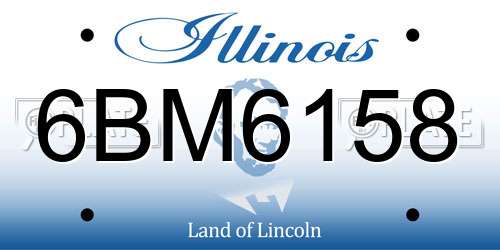 6BM6158 Illinois License Plate