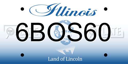 6BOS60 Illinois License Plate