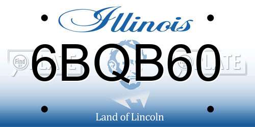 6BQB60 Illinois License Plate