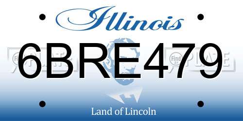 6BRE479 Illinois License Plate