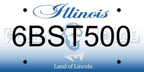 6BST500 Illinois License Plate