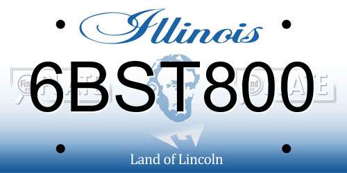 6BST800 Illinois License Plate