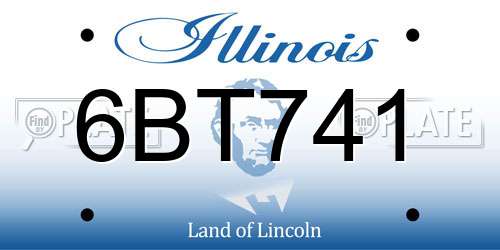 6BT741 Illinois License Plate