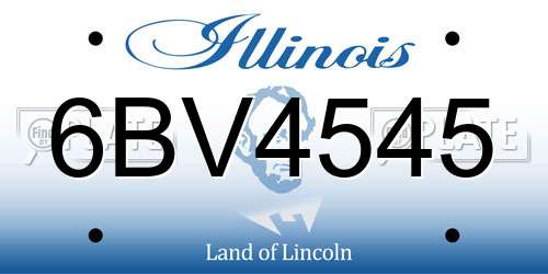 6BV4545 Illinois License Plate
