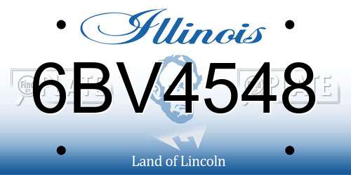 6BV4548 Illinois License Plate