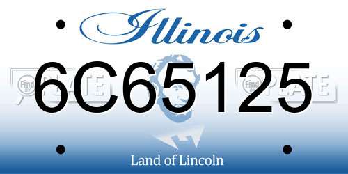 6C65125 Illinois License Plate
