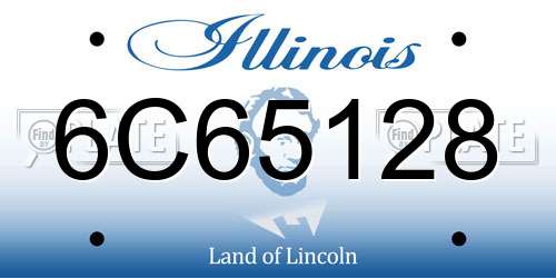 6C65128 Illinois License Plate
