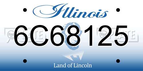 6C68125 Illinois License Plate