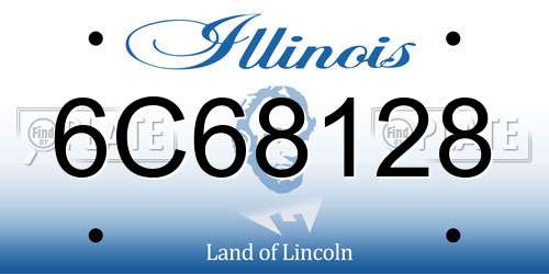 6C68128 Illinois License Plate