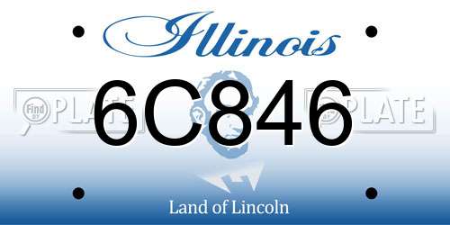 6C846 Illinois License Plate