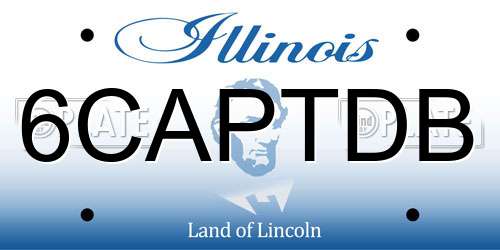 6CAPTDB Illinois License Plate