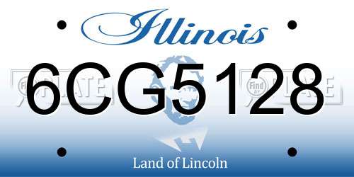 6CG5128 Illinois License Plate