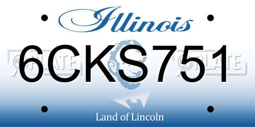 6CKS751 Illinois License Plate