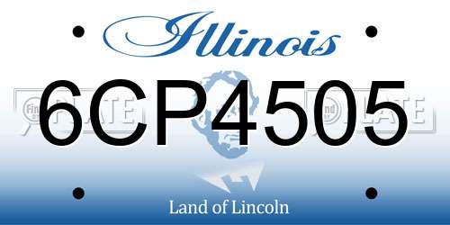 6CP4505 Illinois License Plate
