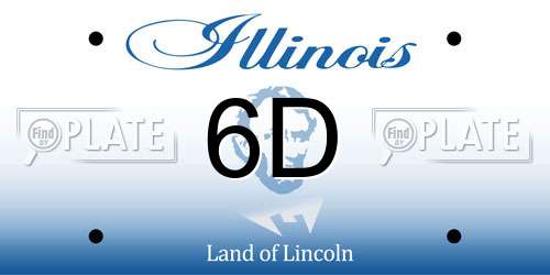 6D Illinois License Plate