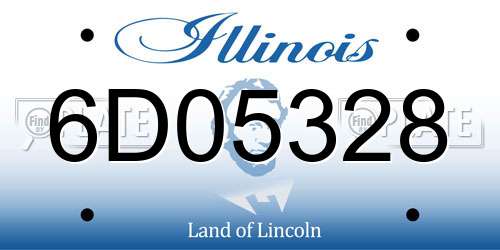 6D05328 Illinois License Plate