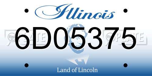 6D05375 Illinois License Plate