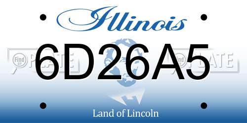 6D26A5 Illinois License Plate