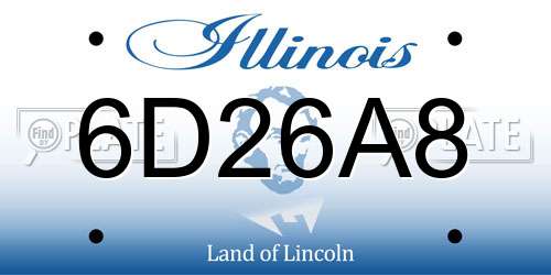 6D26A8 Illinois License Plate