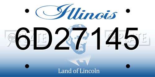 6D27145 Illinois License Plate
