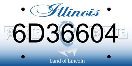 6D36604 Illinois License Plate