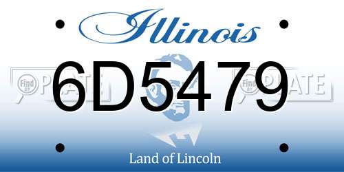 6D5479 Illinois License Plate