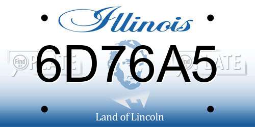 6D76A5 Illinois License Plate