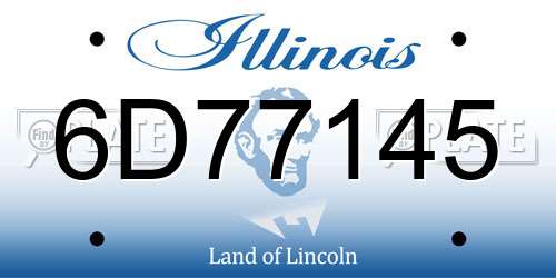 6D77145 Illinois License Plate