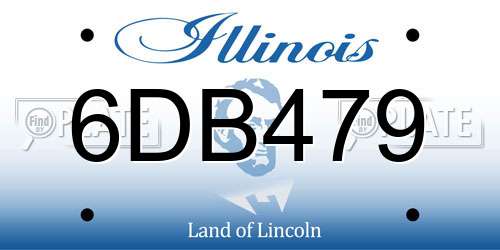 6DB479 Illinois License Plate