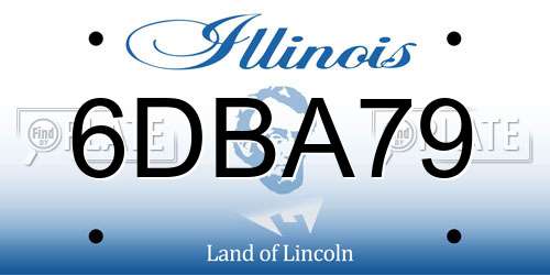 6DBA79 Illinois License Plate