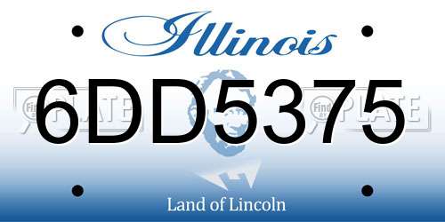 6DD5375 Illinois License Plate