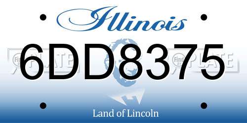 6DD8375 Illinois License Plate