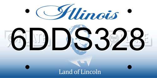 6DDS328 Illinois License Plate