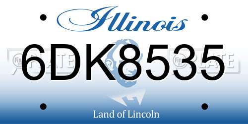 6DK8535 Illinois License Plate