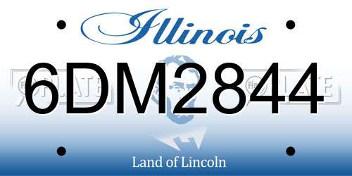 6DM2844 Illinois License Plate