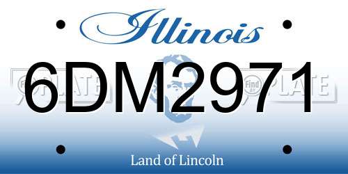 6DM2971 Illinois License Plate