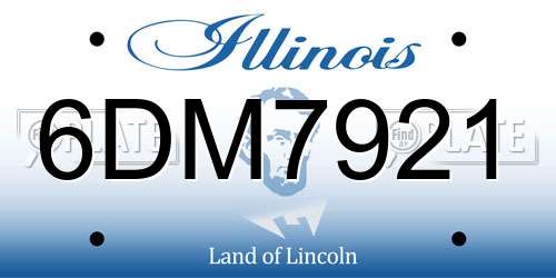 6DM7921 Illinois License Plate