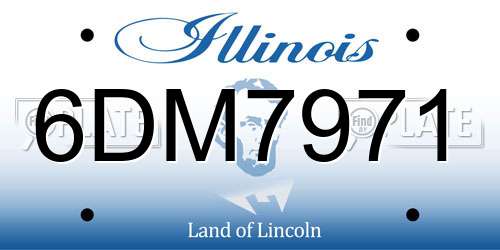 6DM7971 Illinois License Plate