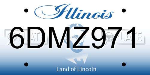 6DMZ971 Illinois License Plate