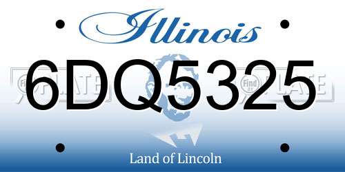 6DQ5325 Illinois License Plate