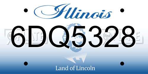 6DQ5328 Illinois License Plate