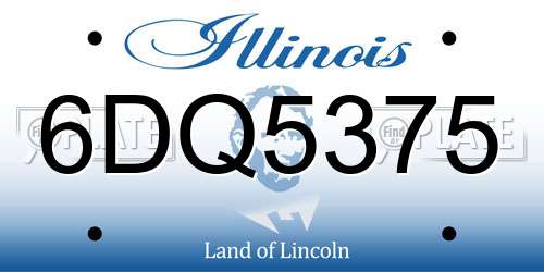 6DQ5375 Illinois License Plate
