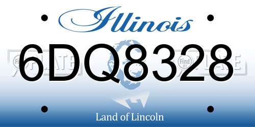 6DQ8328 Illinois License Plate